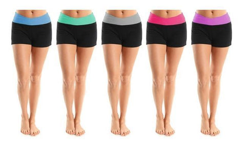 4-pack de shorts pour femmes pour la course à pied, fitness et gym